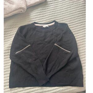 Zara Knit Sweater with Zip Sleeve Detail